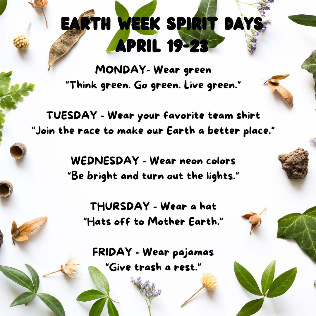 Earth Week Dress up days